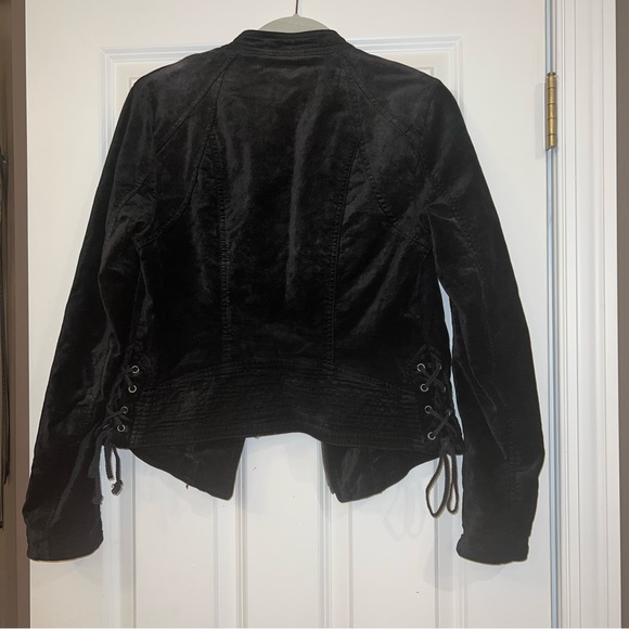 Free People Velvet Lace Moto Jacket - Picture 6 of 7